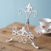 Fleur De Lis Plate Holder - Elegant Decorative Plate Stand for Display