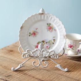 Fleur De Lis Plate Holder - Elegant Decorative Plate Stand for Display