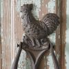 Rooster Door Knocker - Set of 2 | Rustic Farmhouse Decor | Metal Rooster Door Knocker for Front Door | Weather Resistant | Easy Installation