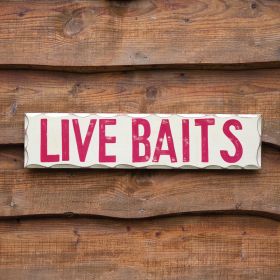 Premium Live Baits Sign for Fishing Enthusiasts - Shop Now for Top Quality Live Bait Options!