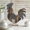 Rustic Reclaimed Wood Rooster Decor - Farmhouse Style