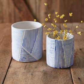 Blue Lagoon Pot Set - Set of 2 Pots for Home Decor