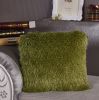 "Decorative" Shaggy Pillow with Lurex (18-in x 18-in)