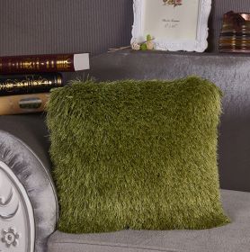 "Decorative" Shaggy Pillow with Lurex (18-in x 18-in)