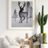 Hand Made Stippling art Gallery The Spotted Stag – Stippled Deer