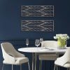 Grey Laser Cut Wood 2-piece Panel Wall Decor Set