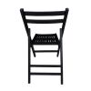 Furniture Slatted Wood Folding Special Event Chair - black, Set of 4, FOLDING CHAIR, FOLDABLE STYLE