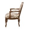 Camel Back Exposed Wood Chair