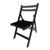 Furniture Slatted Wood Folding Special Event Chair - black, Set of 4, FOLDING CHAIR, FOLDABLE STYLE