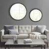 Beaded Round Wall Mirror 36"D