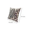 18 x 18 Square Accent Throw Pillow, Damask Print, Soft Polyester Filler, Cream, Blue