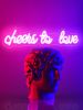 Cheers To Love Neon Sign 17.7x3.9 inch For Wall Decor USB Powered Led Lights