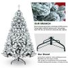 9ft PVC Flocking Hinged Tree Environmentally Friendly Fireproof Artificial Christmas Flocked Tree