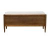 Accent Bench with Storage and Upholstered Cushion