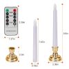 6 Packs Flameless Taper Candles 9.8in Electric LED Candles Warm White w/ 4 Light Modes Remote Control Timer