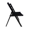 Furniture Slatted Wood Folding Special Event Chair - black, Set of 4, FOLDING CHAIR, FOLDABLE STYLE