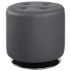 Grey Round Ottoman