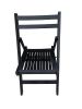 Furniture Slatted Wood Folding Special Event Chair - black, Set of 4, FOLDING CHAIR, FOLDABLE STYLE