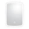 5.98x8.62in Lighted Makeup Mirror Vanity Desk Mirror Small LED Mirror with 3 Light Colors Touch Screen Brightness Adjustable USB Rechargeable