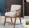 Contemporary Design 1pc Counter Height Chair Stylish Durable Wooden Brown Fabric Upholstery Cushioned Seat Backrest Home Furniture