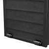 75gal 280L Outdoor Garden Plastic Storage Deck Box Chest Tools Cushions Toys Lockable Seat BLACK