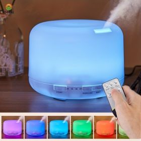 1pc 500ML/17.6OZ Air Humidifier; Aroma Diffuser; Aromatherapy Machine; Remote Control Aromatherapy Machine; Home Essential Oil Diffuser (Style: Warm Light)