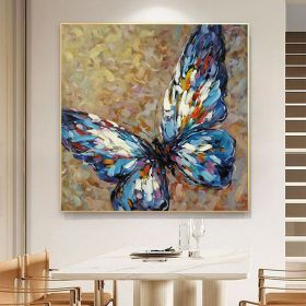 Original Hand Painted Butterfly Oil Painting On Canvas Modern Impressionist Animal Art Thick Paints Heavy Texture Abstract Animal Painting Wall Art Fo (Style: 01, size: 60x60cm)